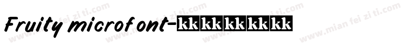 Fruity microfont字体转换
